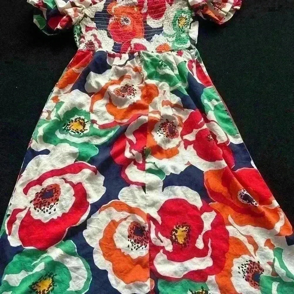 LUXOLOGY Pullover bright floral  Shift Dress M hippie - Picture 3 of 4